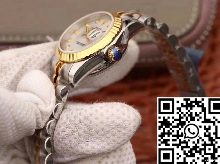 Dial 18K Gold Rolex Silver Datejust 28MM Lady 0215